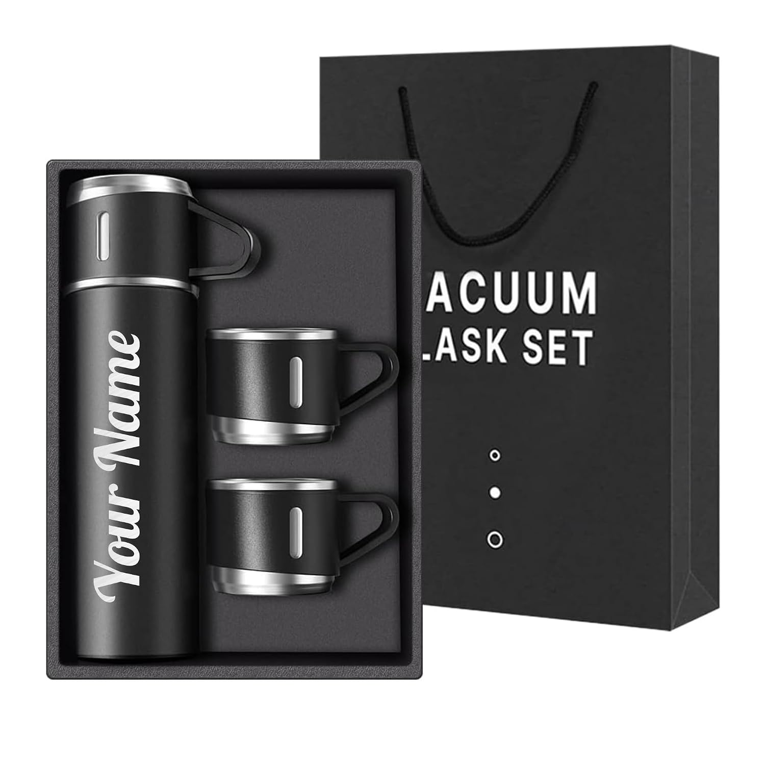 Vacuum Insulated Bottle with Tea cups